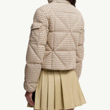 Keros Diamond-Quilted Wool Blend Short Down Jacket