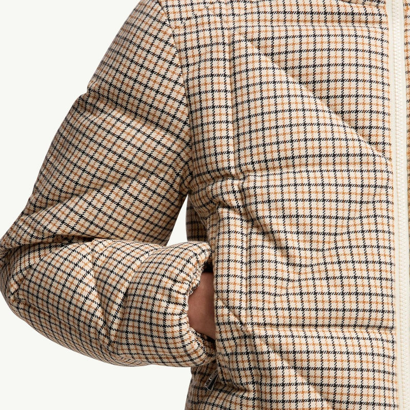 Keros Diamond-Quilted Wool Blend Short Down Jacket