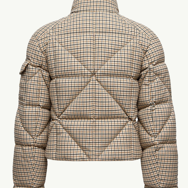 Keros Diamond-Quilted Wool Blend Short Down Jacket