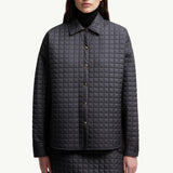 Square-Quilted Reversible Padded Shirt