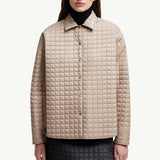 Square-Quilted Reversible Padded Shirt