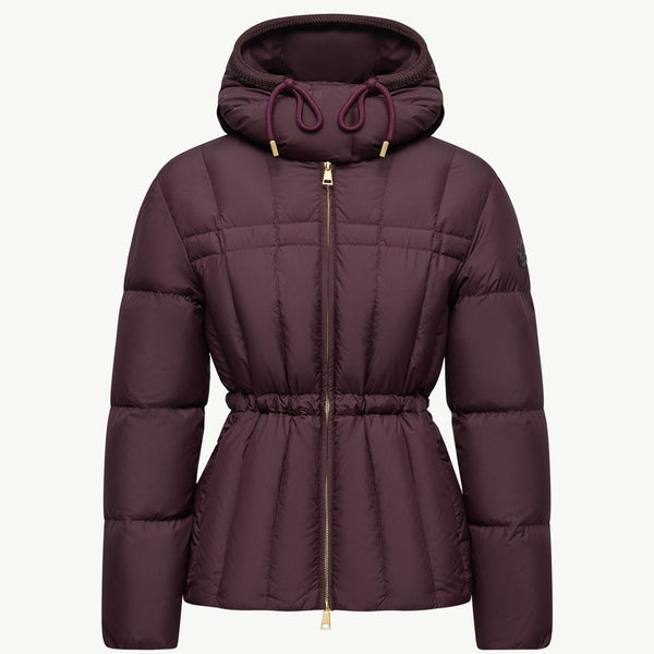Estom Vertical-Quilted Hooded Short Down Jacket