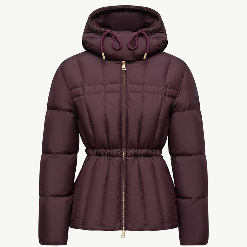 Estom Vertical-Quilted Hooded Short Down Jacket