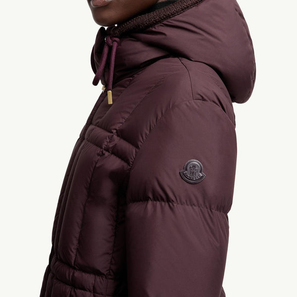 Estom Vertical-Quilted Hooded Short Down Jacket