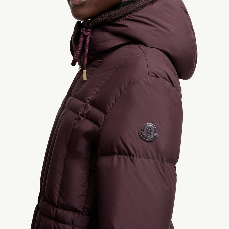 Estom Vertical-Quilted Hooded Short Down Jacket