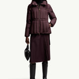 Estom Vertical-Quilted Hooded Short Down Jacket