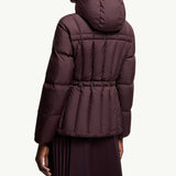 Estom Vertical-Quilted Hooded Short Down Jacket