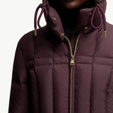 Estom Vertical-Quilted Hooded Short Down Jacket