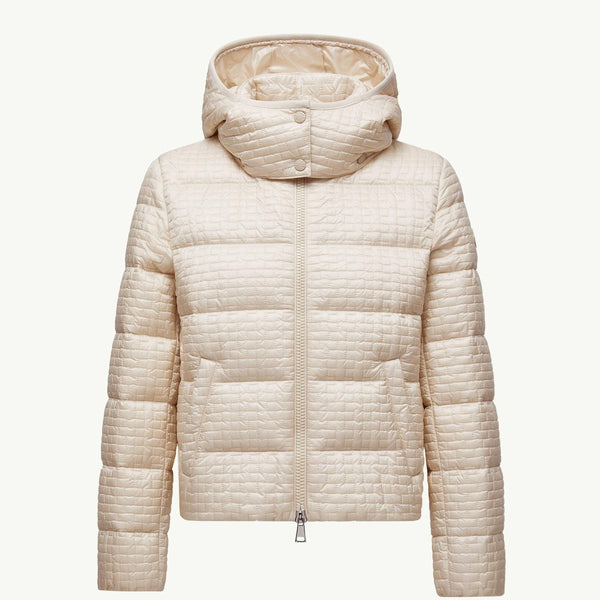 Gisors Geometric-Quilted Hooded Short Down Jacket