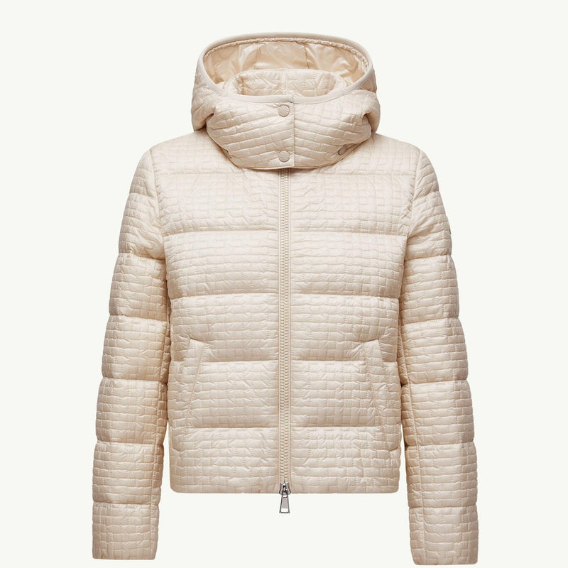 Gisors Geometric-Quilted Hooded Short Down Jacket