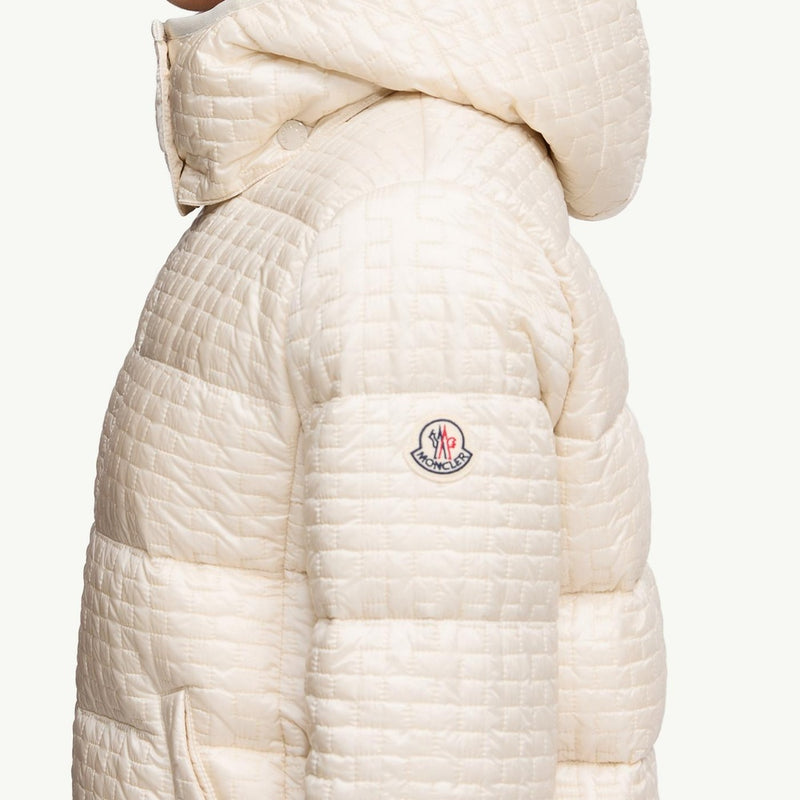 Gisors Geometric-Quilted Hooded Short Down Jacket
