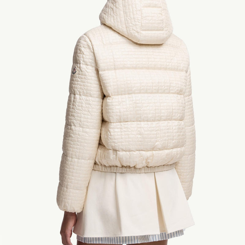 Gisors Geometric-Quilted Hooded Short Down Jacket