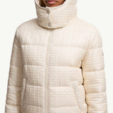 Gisors Geometric-Quilted Hooded Short Down Jacket