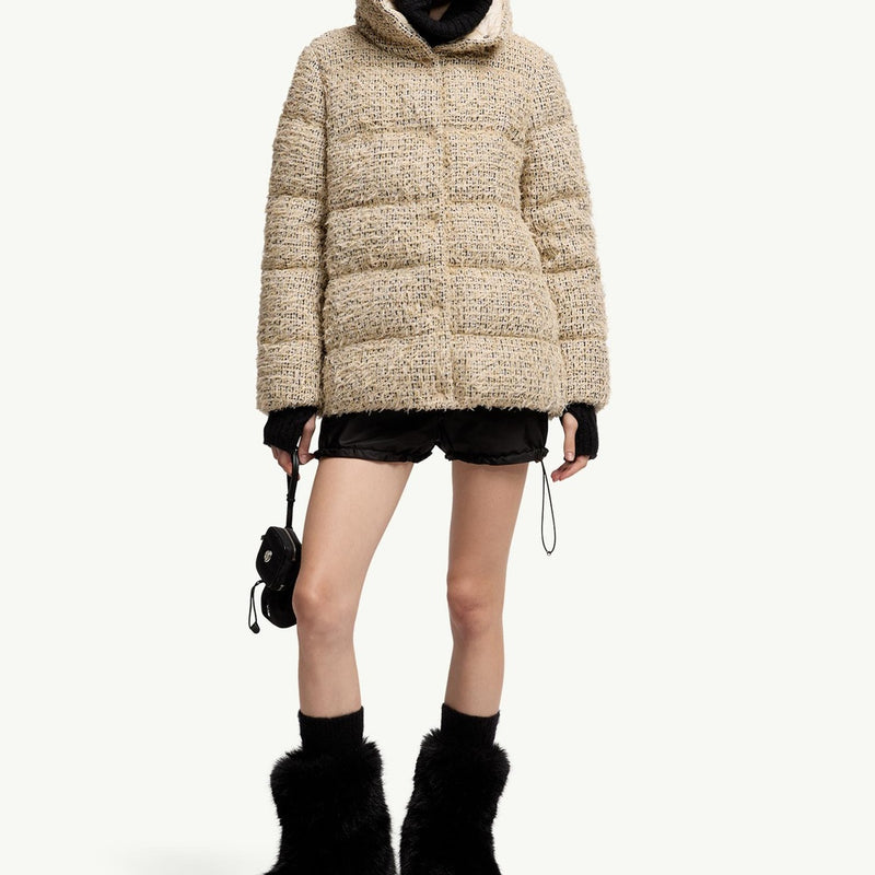 Cochelle Tweed Short Down Jacket