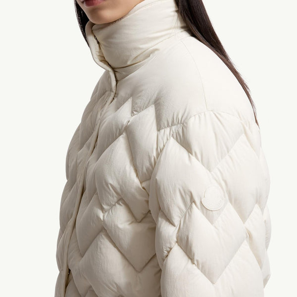 Senevee Heart-Quilted Short Down Jacket