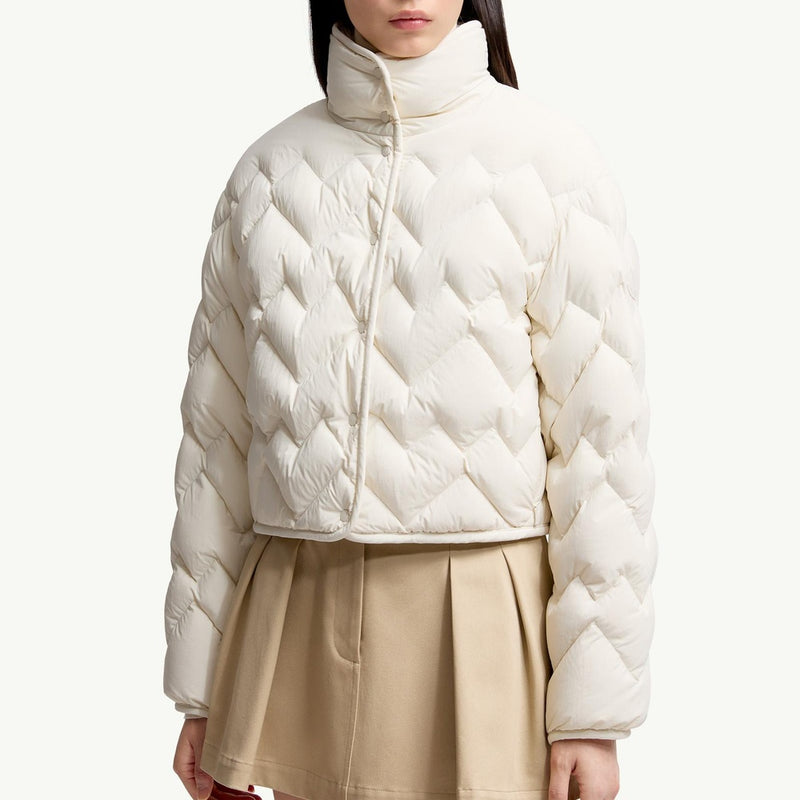 Senevee Heart-Quilted Short Down Jacket