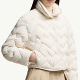 Senevee Heart-Quilted Short Down Jacket