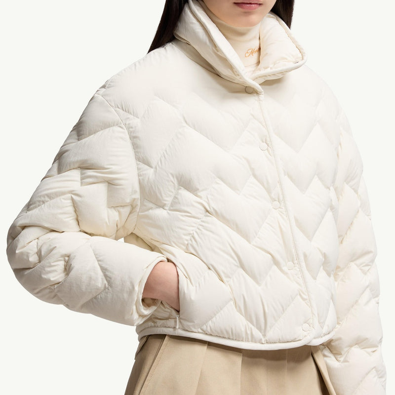Senevee Heart-Quilted Short Down Jacket