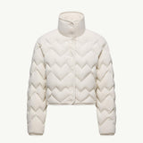 Senevee Heart-Quilted Short Down Jacket