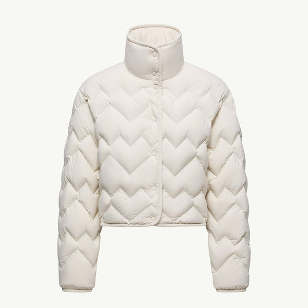 Senevee Heart-Quilted Short Down Jacket