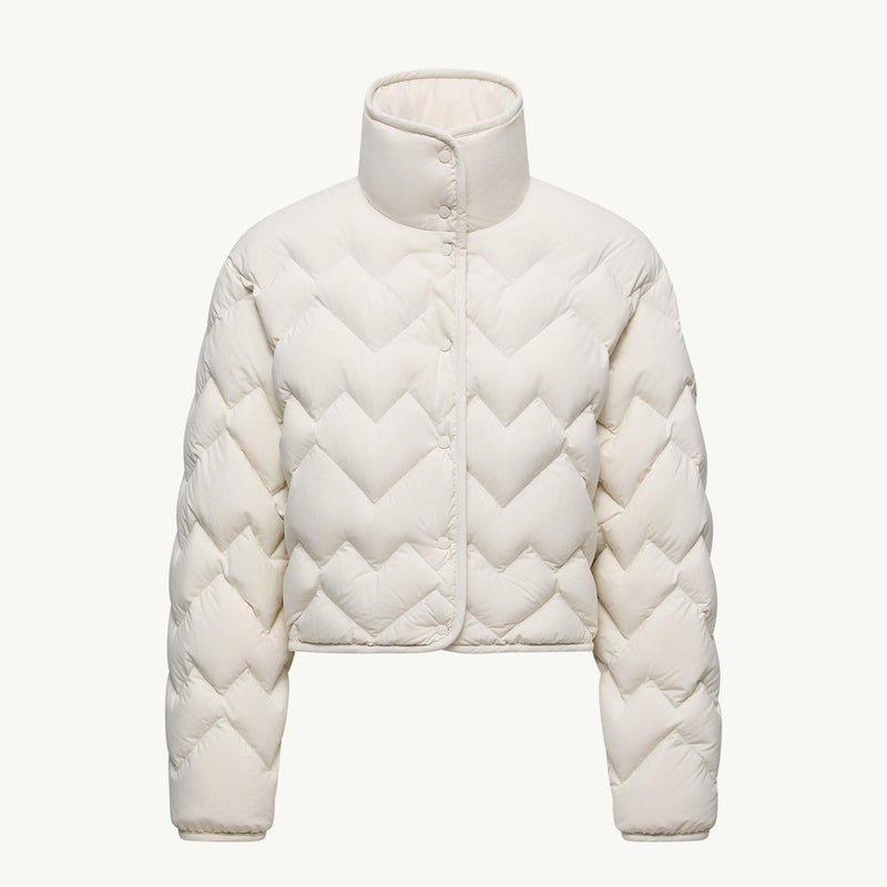 Senevee Heart-Quilted Short Down Jacket