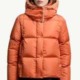 Castelnou Square-Quilted Hooded Short Down Jacket
