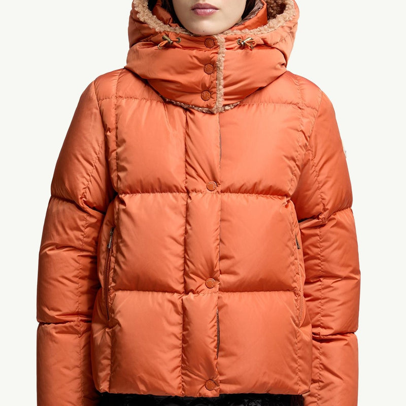 Castelnou Square-Quilted Hooded Short Down Jacket