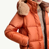 Castelnou Square-Quilted Hooded Short Down Jacket