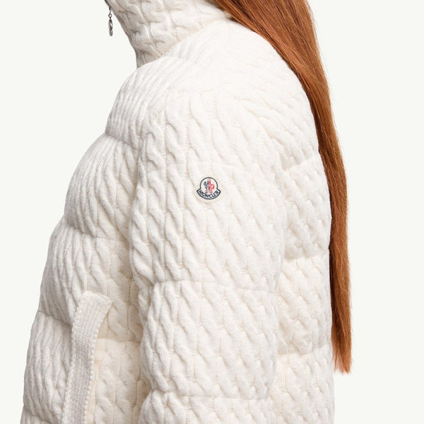 Padded Wool & Cotton Zip-Up Cardigan