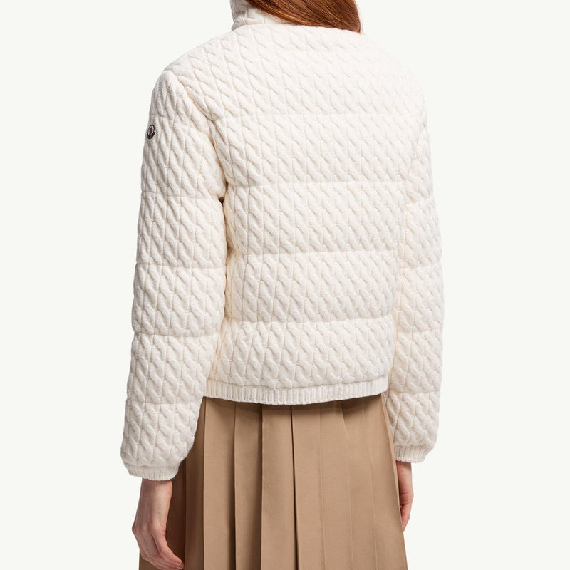 Padded Wool & Cotton Zip-Up Cardigan