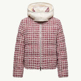 Andronne Tweed Hooded Short Down Jacket