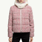 Andronne Tweed Hooded Short Down Jacket