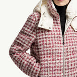 Andronne Tweed Hooded Short Down Jacket