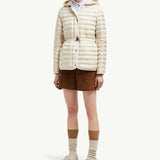 Oredon Hooded Mid-Length Down Jacket
