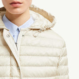 Oredon Hooded Mid-Length Down Jacket