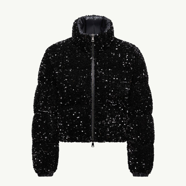 Louvi Sequin-Embroidered Short Down Jacket