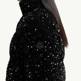 Louvi Sequin-Embroidered Short Down Jacket