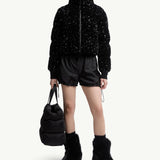 Louvi Sequin-Embroidered Short Down Jacket