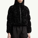Louvi Sequin-Embroidered Short Down Jacket