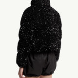 Louvi Sequin-Embroidered Short Down Jacket