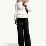 Boed Hooded Shearling-Trimmed Short Down Jacket