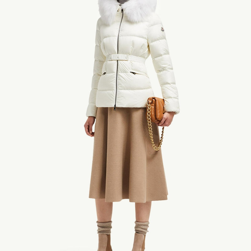 Boed Hooded Shearling-Trimmed Short Down Jacket