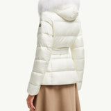 Boed Hooded Shearling-Trimmed Short Down Jacket