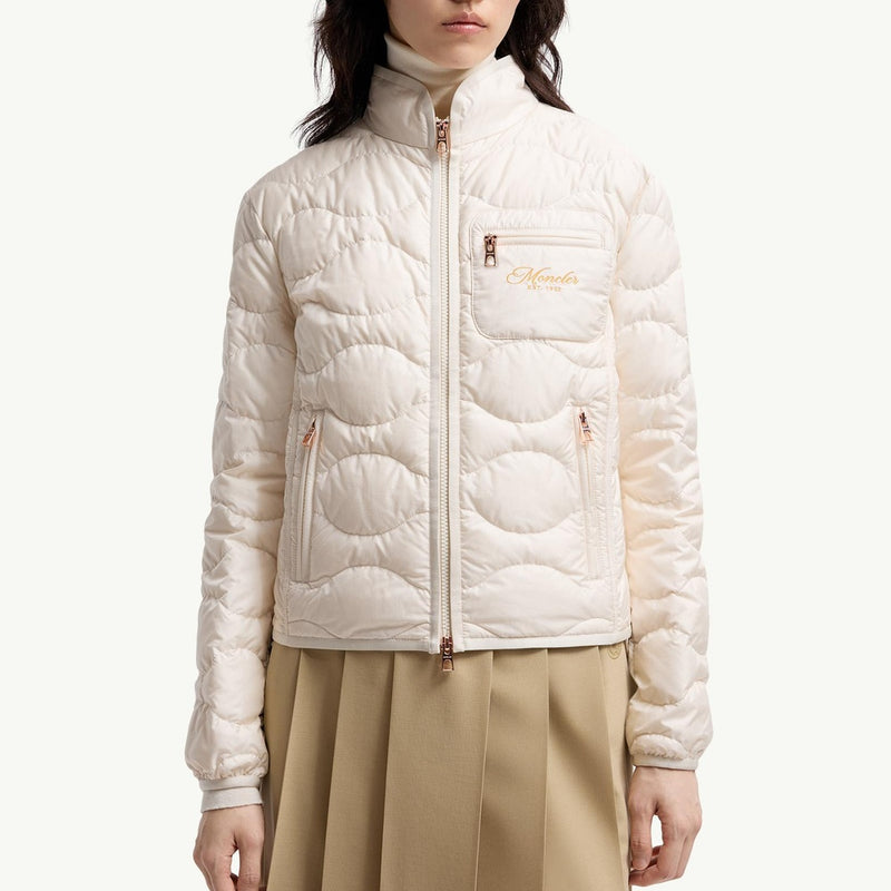 Tegea Wave-Quilted Short Down Jacket