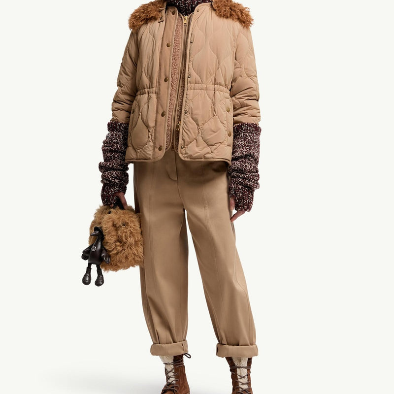 Quintin 3-in-1 Shearling-Trimmed Short Down Jacket