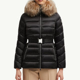 Cupidone Hooded Shearling-Trimmed Short Down Jacket
