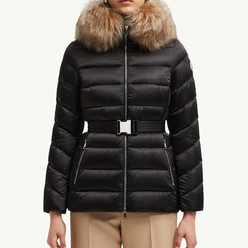 Cupidone Hooded Shearling-Trimmed Short Down Jacket