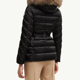Cupidone Hooded Shearling-Trimmed Short Down Jacket