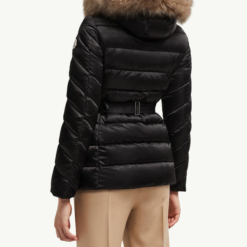 Cupidone Hooded Shearling-Trimmed Short Down Jacket