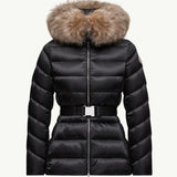 Cupidone Hooded Shearling-Trimmed Short Down Jacket